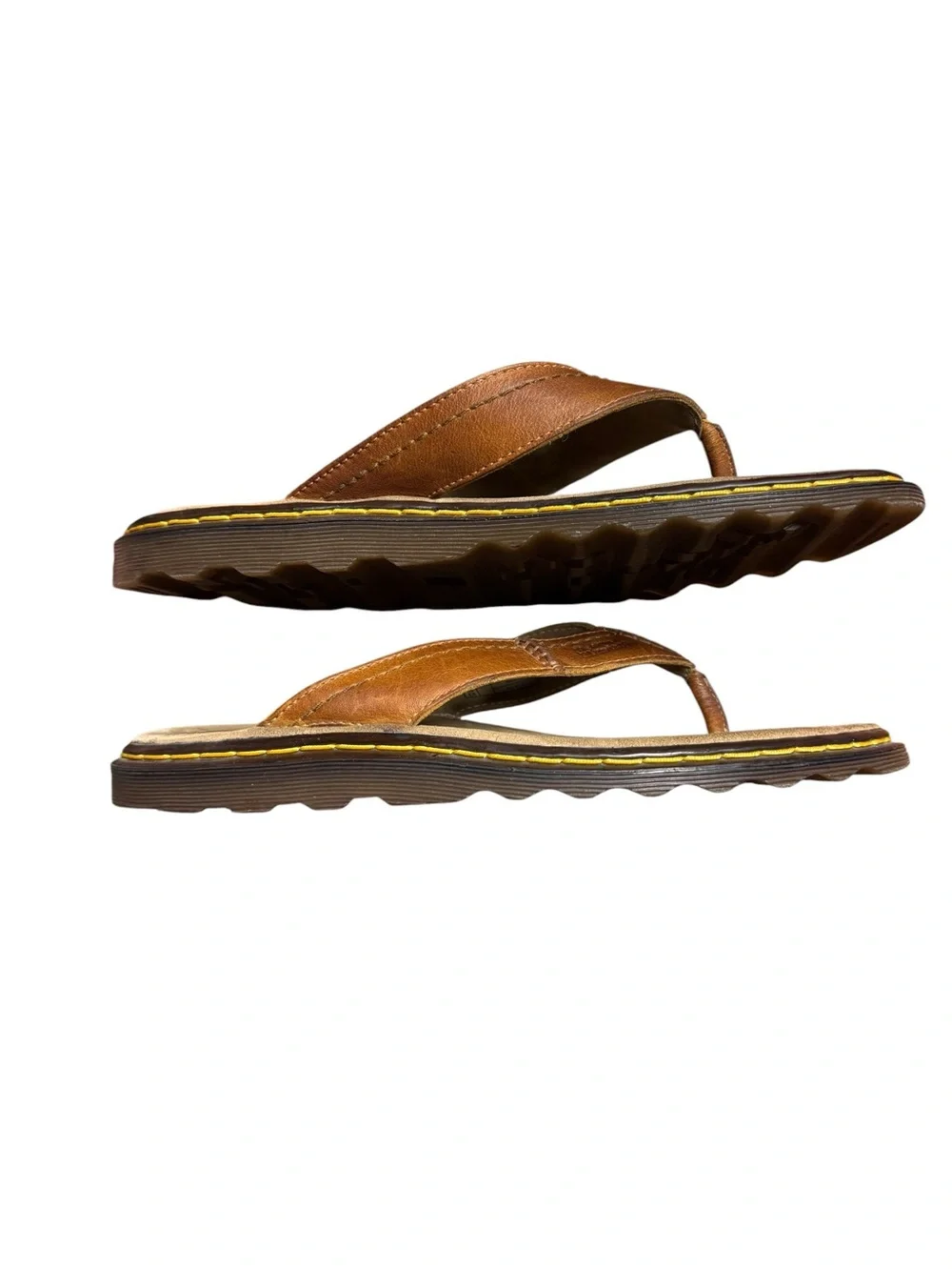 Dr Martens Brown Leather Sandals Size 11 UK Mens US 12 Flip Flop Thong Slip On